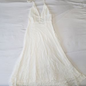 Midi off white dress